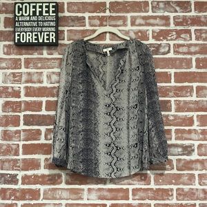 Joie Black and Gray Blouse